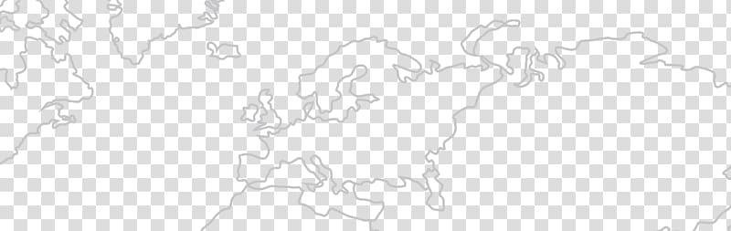 White Line art Sketch, Map map of Europe simple lines and decorative patterns transparent background PNG clipart