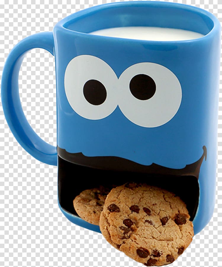 Cookie Monster Elmo Oscar the Grouch Mug Dunking, mug transparent background PNG clipart
