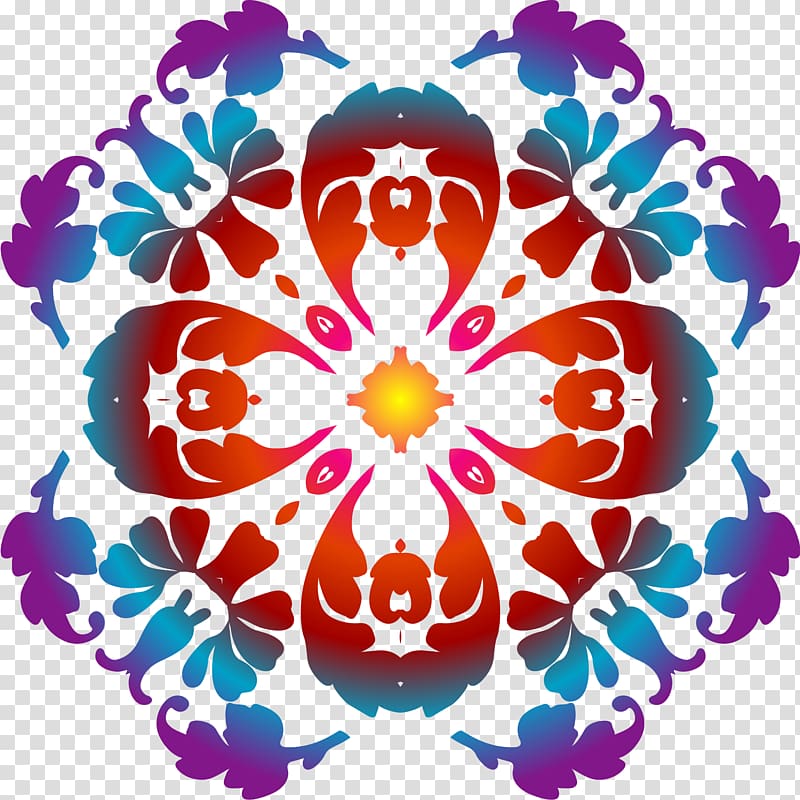 Floral design Visual arts Pattern, Dream colorful flowers transparent background PNG clipart