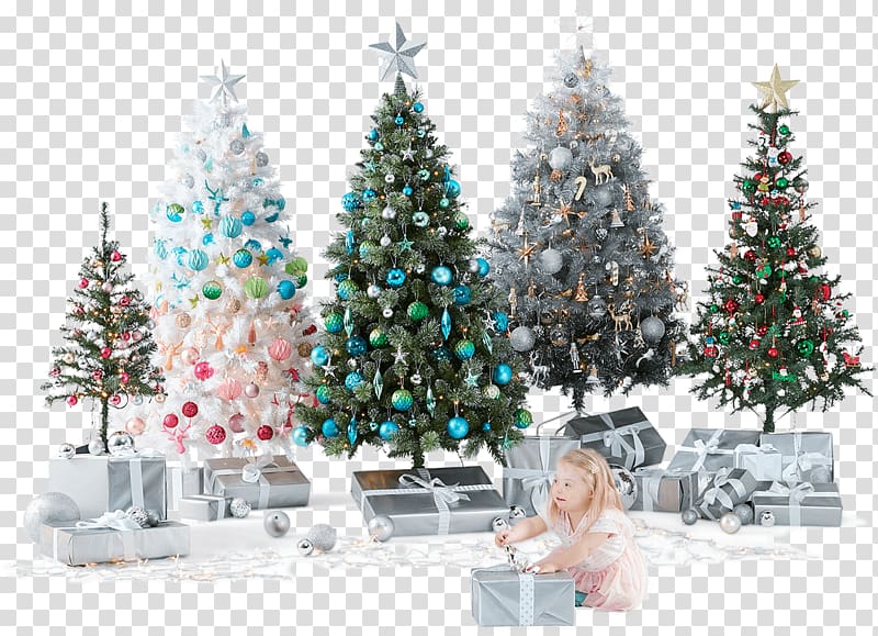 Christmas tree Fir Christmas decoration Spruce, christmas shopping huan transparent background PNG clipart