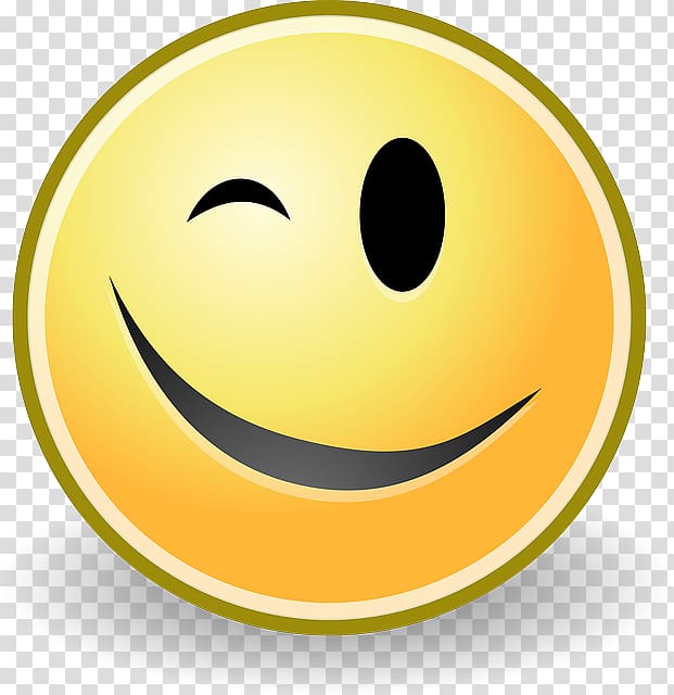 Wink Face Emoji Smile UTF-8, Smiley transparent background PNG clipart