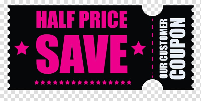 half price save coupon, Coupon Voucher Price Sales , Black Friday Half Price Coupon transparent background PNG clipart