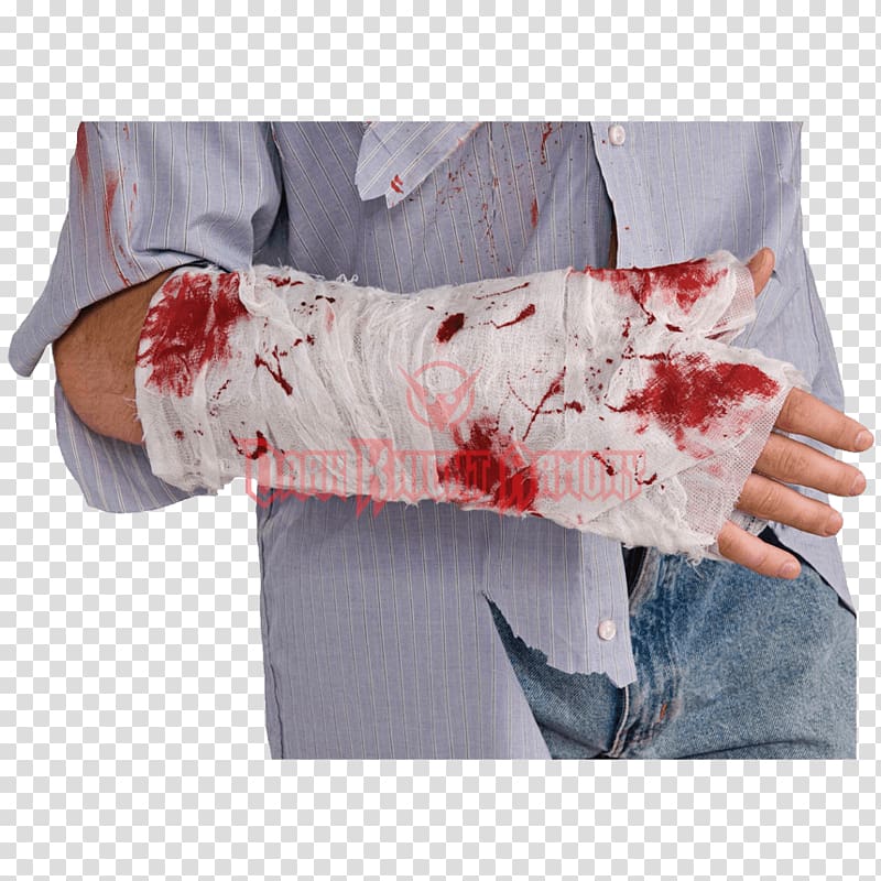 Bandage Arm Bone fracture Blood Orthopedic cast, arm transparent background PNG clipart