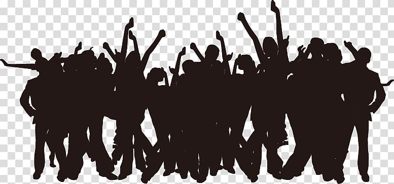 group of dancing people illustration, Party Silhouette Poster, Carnival passion silhouette figures transparent background PNG clipart