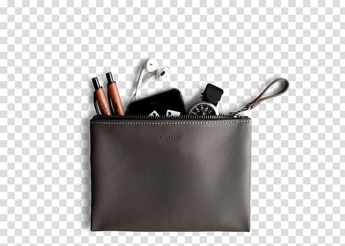 Bag Zipper Pen & Pencil Cases Leather, Zipper Pouch transparent background PNG clipart