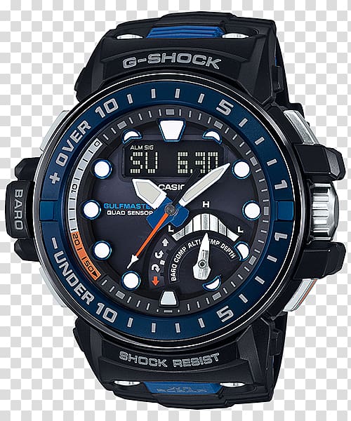Master of G G-Shock Casio Watch Tough Solar, Metalcoated Crystal transparent background PNG clipart