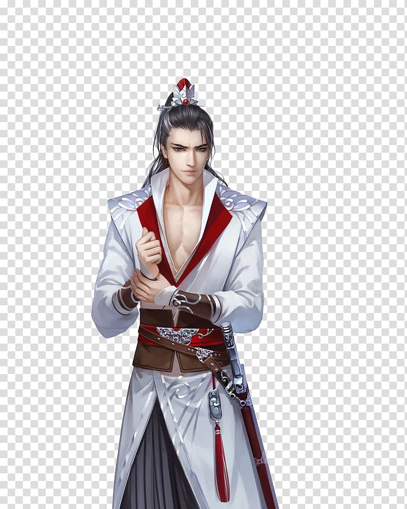 Art Creative work Male Wuxia Man, warrior transparent background PNG clipart