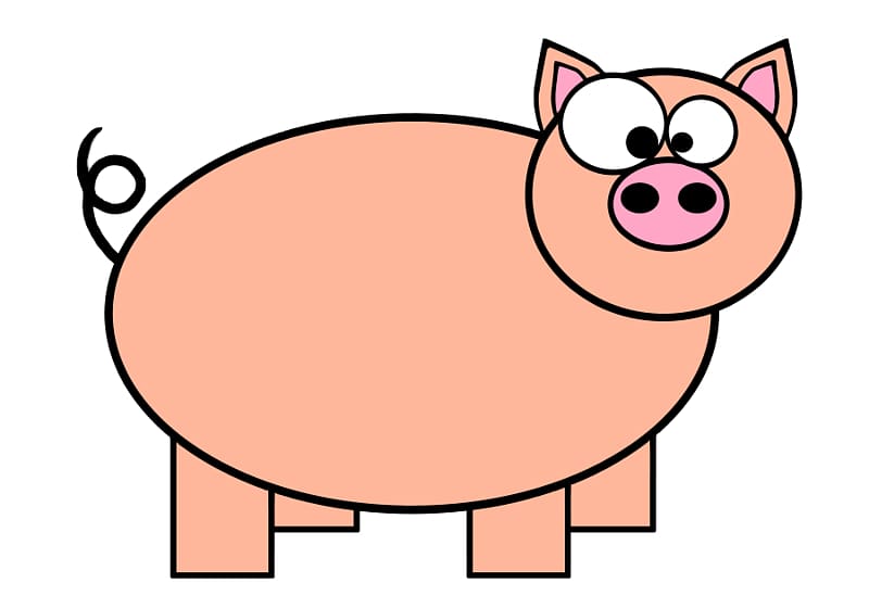 Domestic pig Pig roast Cartoon , Free Pig transparent background PNG clipart