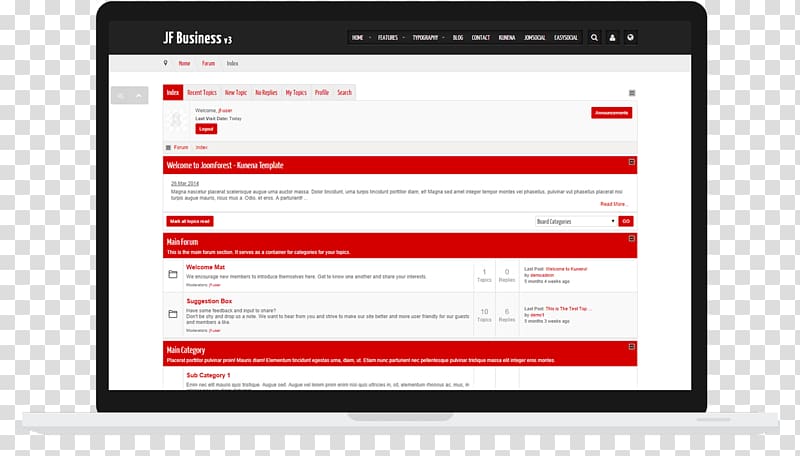 Responsive web design Template Joomla Web page Computer program, Jf transparent background PNG clipart
