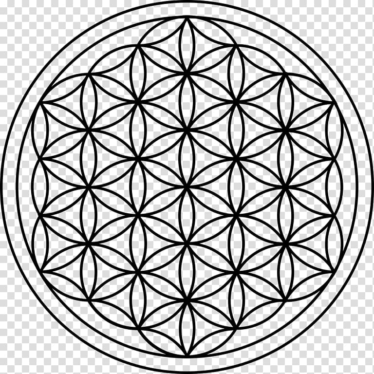 Sacred geometry Overlapping circles grid Metatron's Cube, T-shirt transparent background PNG clipart