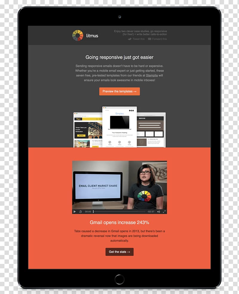 Responsive web design HTML email Template Newsletter, email transparent background PNG clipart
