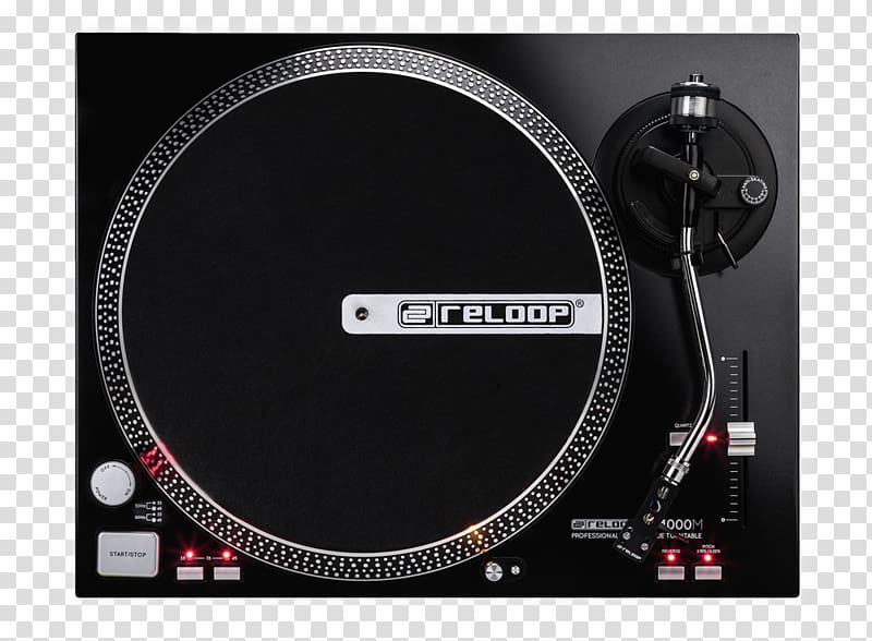 Phonograph record Direct-drive turntable Disc jockey Reloop RP 2000 USB Turntable, Turntable transparent background PNG clipart