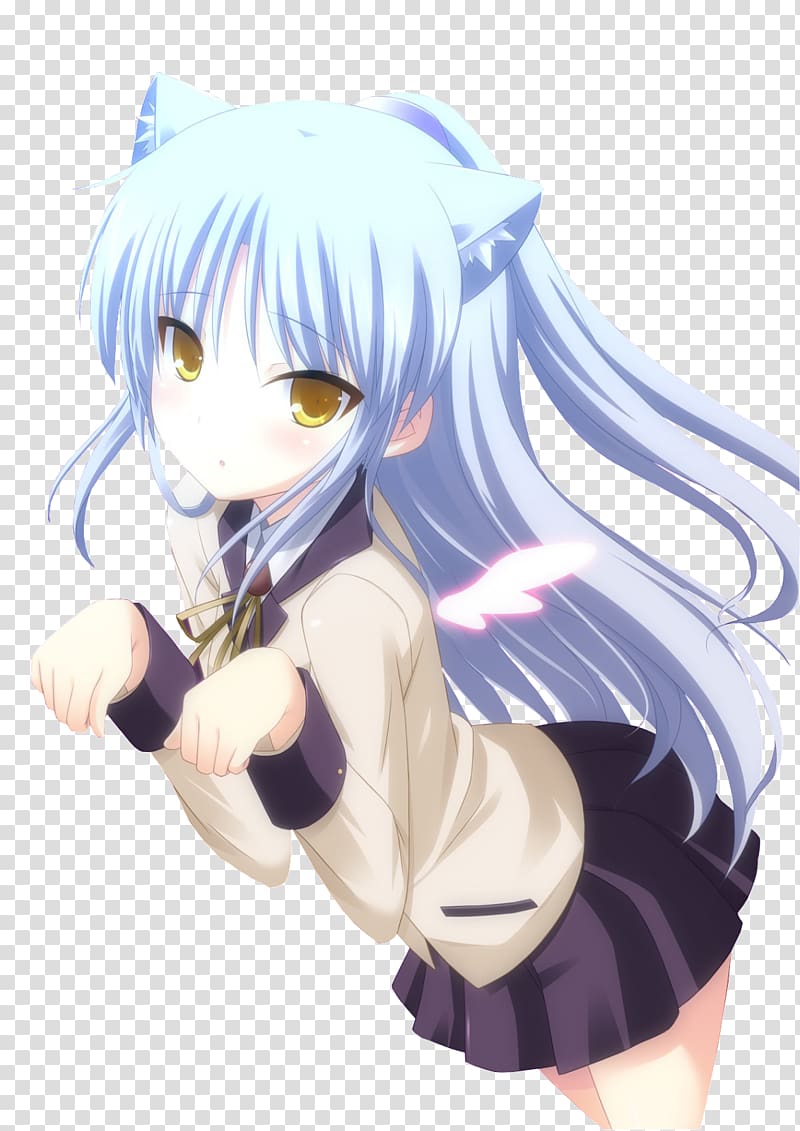 Angel Yuzuru Otonashi Anime Desktop Catgirl, Anime transparent background PNG clipart