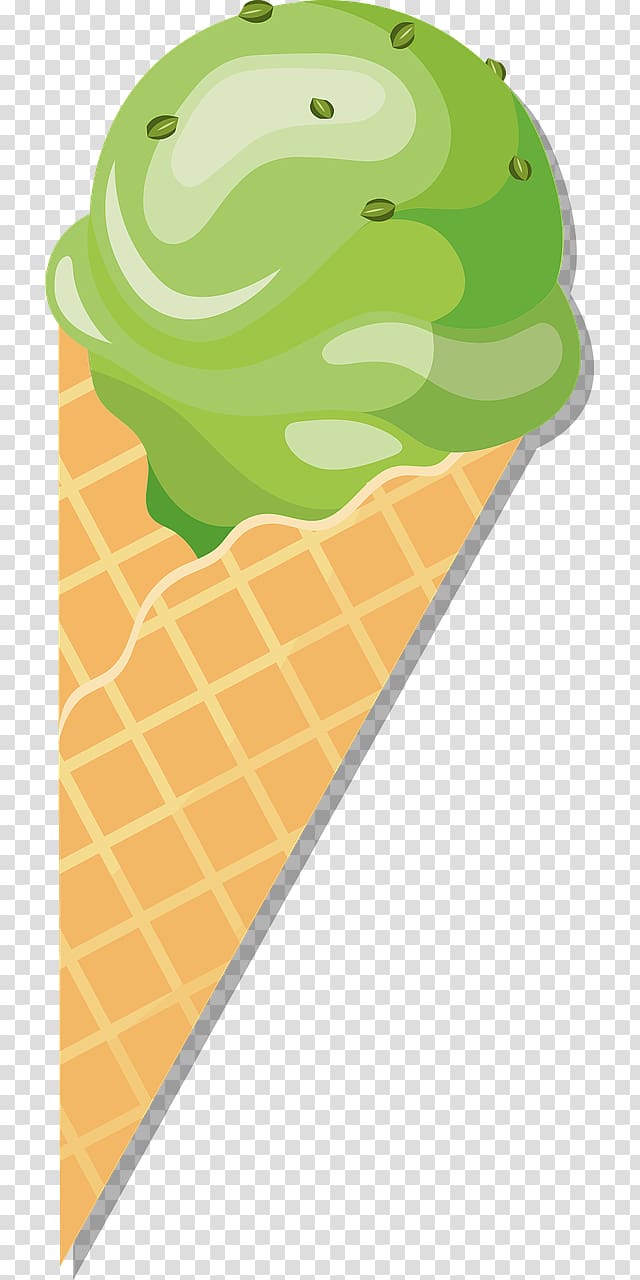 Ice Cream Cones Waffle Gelato, pistachios transparent background PNG clipart