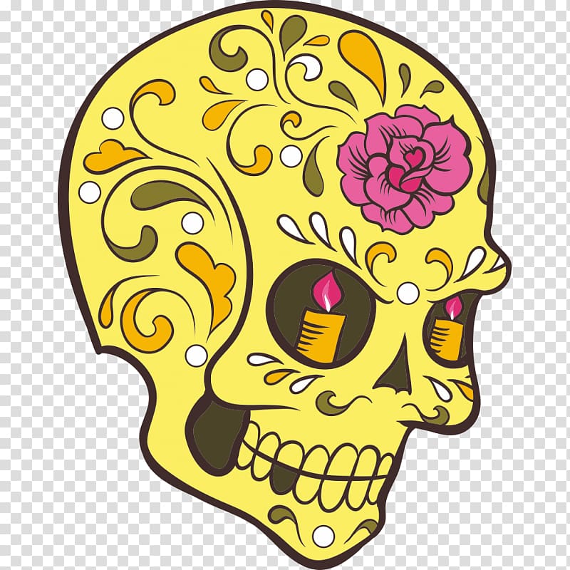 Calavera Dia de Los Muertos: Sugar Skull Coloring Book at Midnight Version ( Skull Coloring Book for Adults, Relaxation and Meditation ) Adult Coloring Books: Swear Word Coloring Books Day of the Dead, skull transparent background PNG clipart