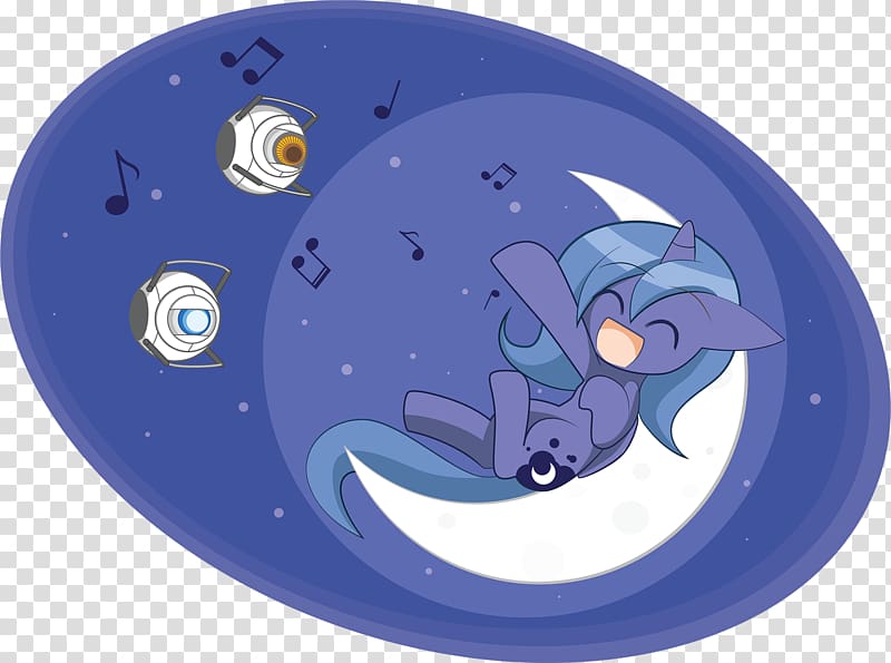 Princess Luna Pony Fan art , rabbit on the moon transparent background PNG clipart