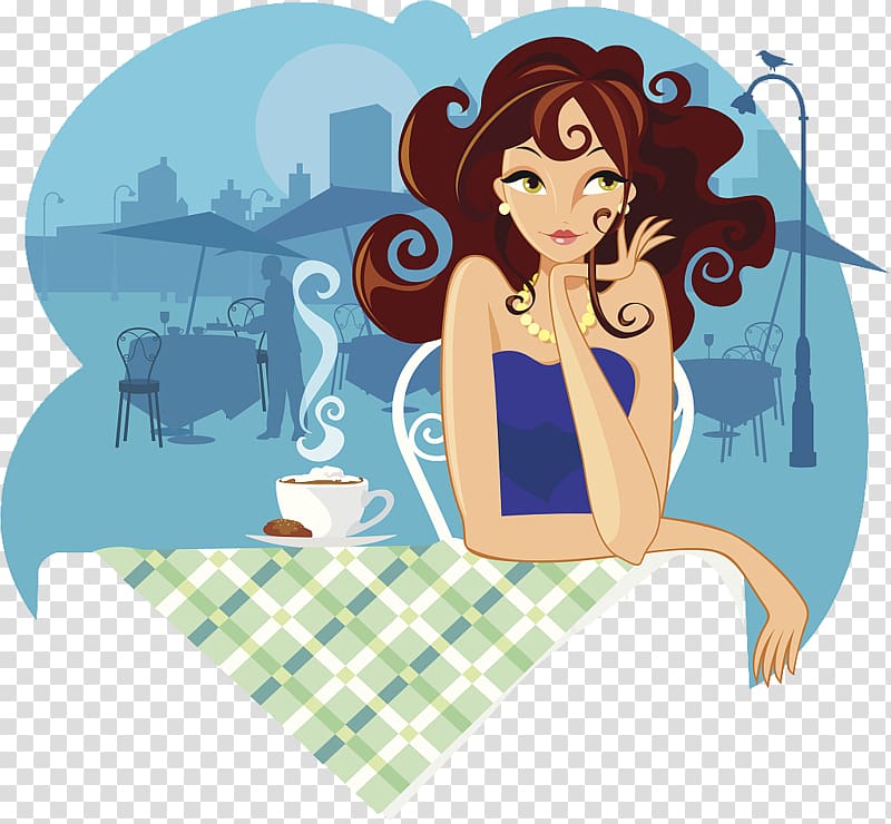 Death Before Decaf: A Java Jive Mystery Brew Or Die Murder Over Mochas: A Java Jive Mystery Its Just a Little Crush, Elegant illustrations, ladies, coffee transparent background PNG clipart