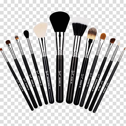 multicolored makeup brushes, Range Of Makeup Brushes transparent background PNG clipart