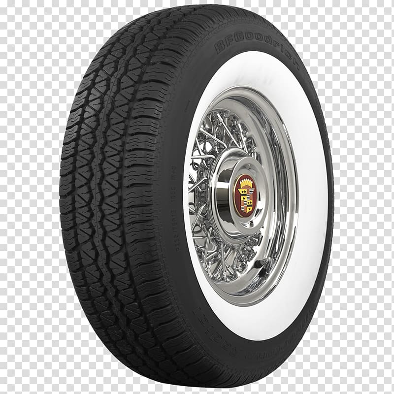 Car BFGoodrich Whitewall tire Coker Tire Radial tire, car transparent background PNG clipart