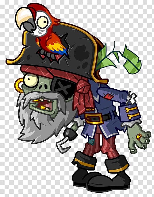 Plants vs. Zombies 2: It\'s About Time Video game Coloring book, pirate parrot transparent background PNG clipart