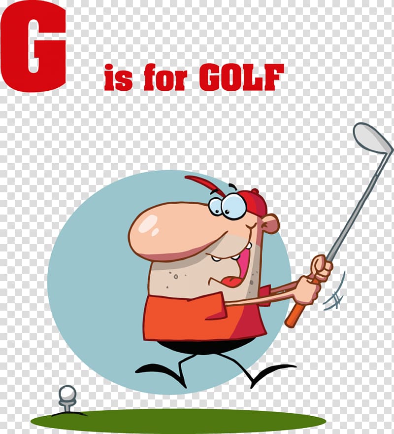 Golf stroke mechanics , cartoon letter transparent background PNG clipart