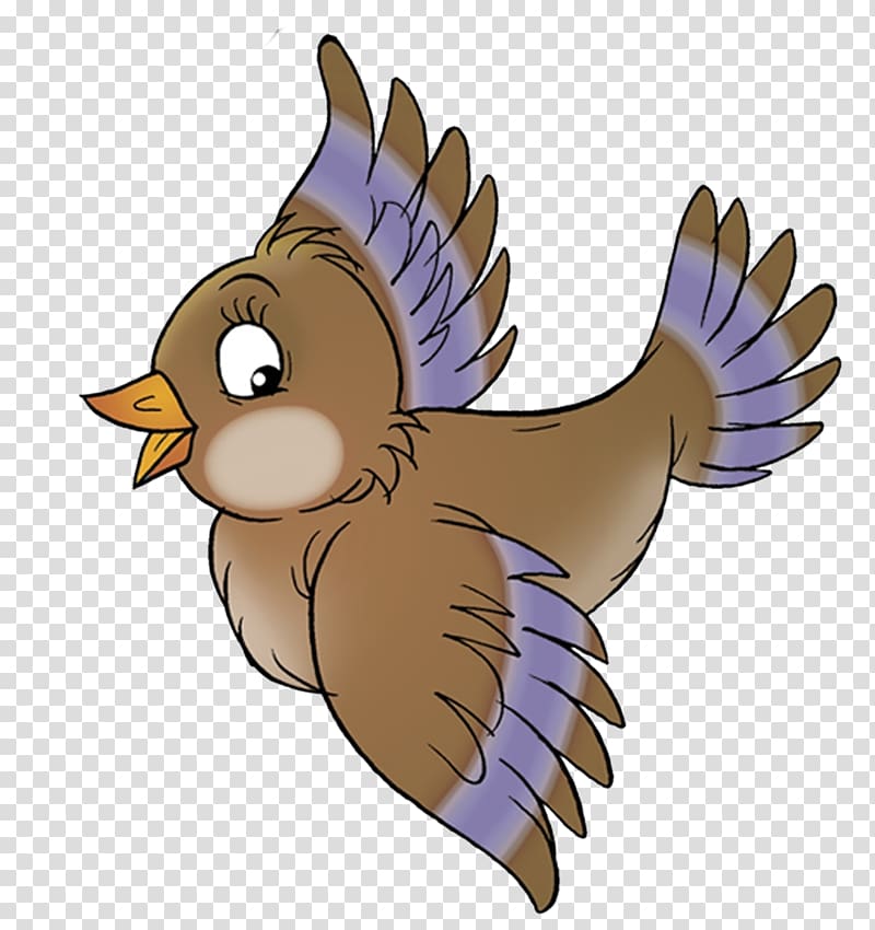 cartoon sparrow flying