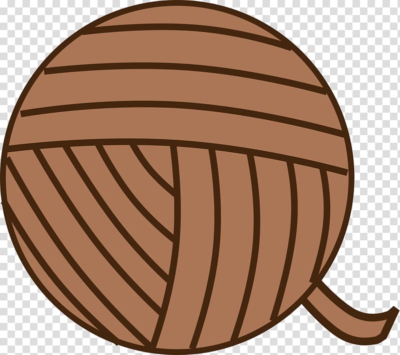 Yarn Wool Knitting , Brown transparent background PNG clipart