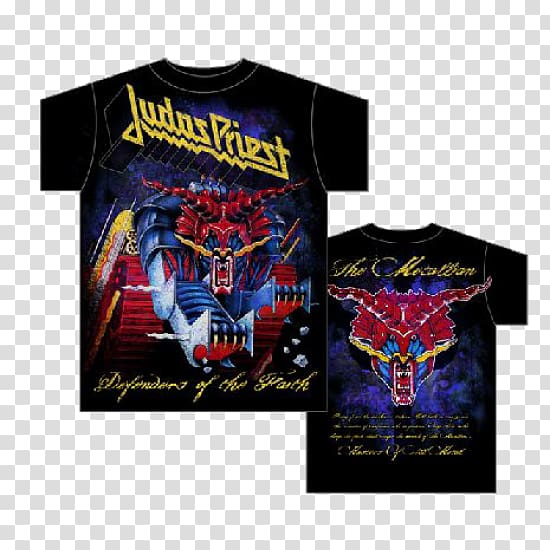 T-shirt Judas Priest Defenders of the Faith British Steel Sad Wings of Destiny, Judas Priest transparent background PNG clipart