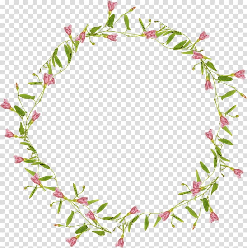 red petaled flowers wreath illustration, Flower Circle Purple , Purple flower vine border transparent background PNG clipart