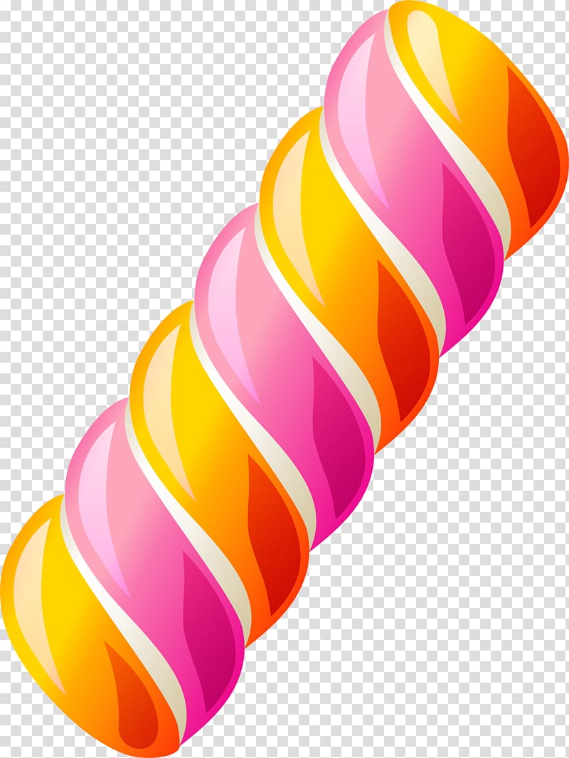 pink and orange twisted candy illustration, Lollipop Marshmallow Candy, Yellow delicious candy transparent background PNG clipart