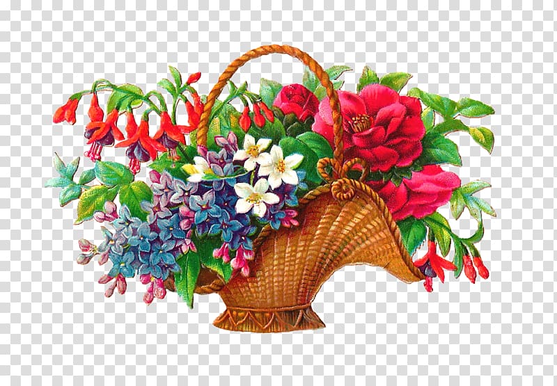 Flower Basket , Graphics Of Flowers transparent background PNG clipart