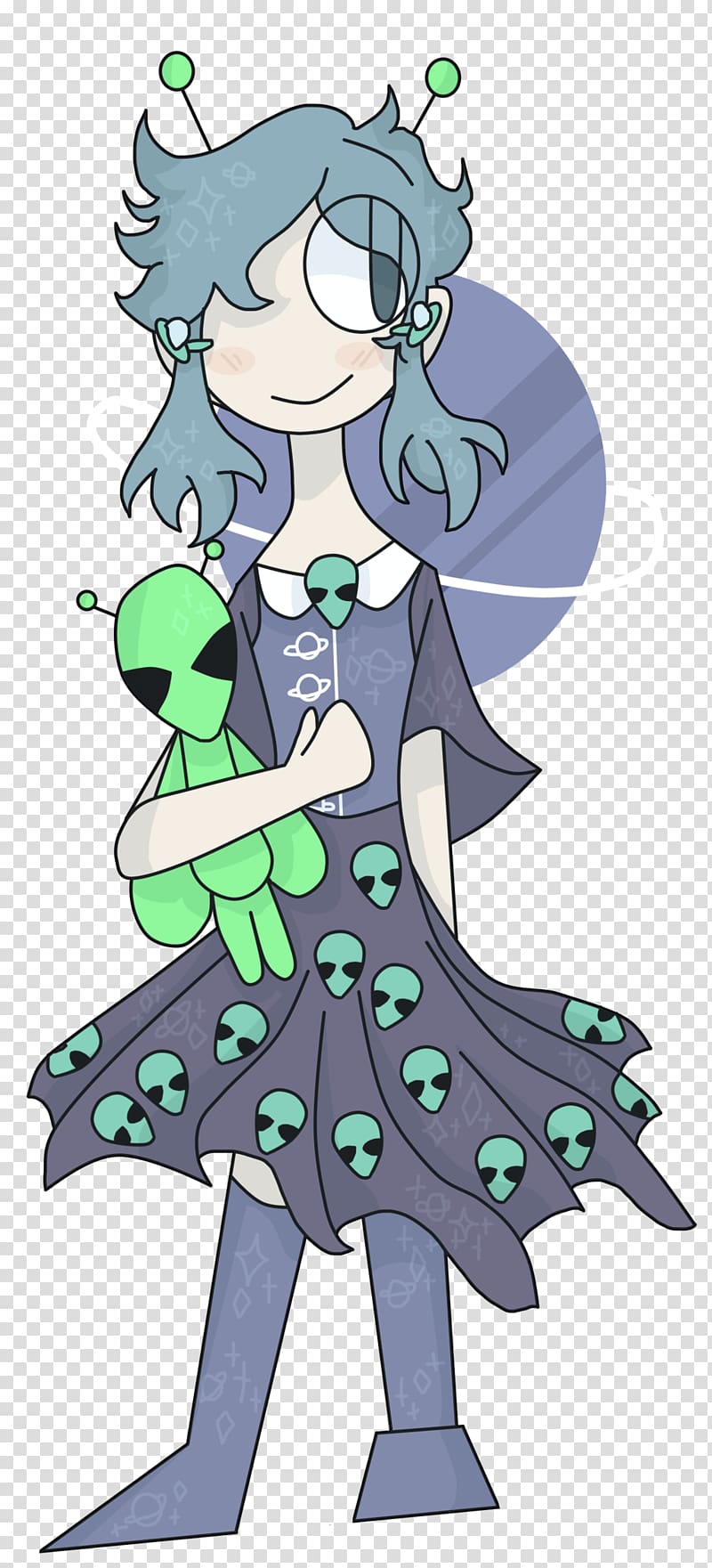 Clothing Costume design Flowering plant , alien girl transparent background PNG clipart