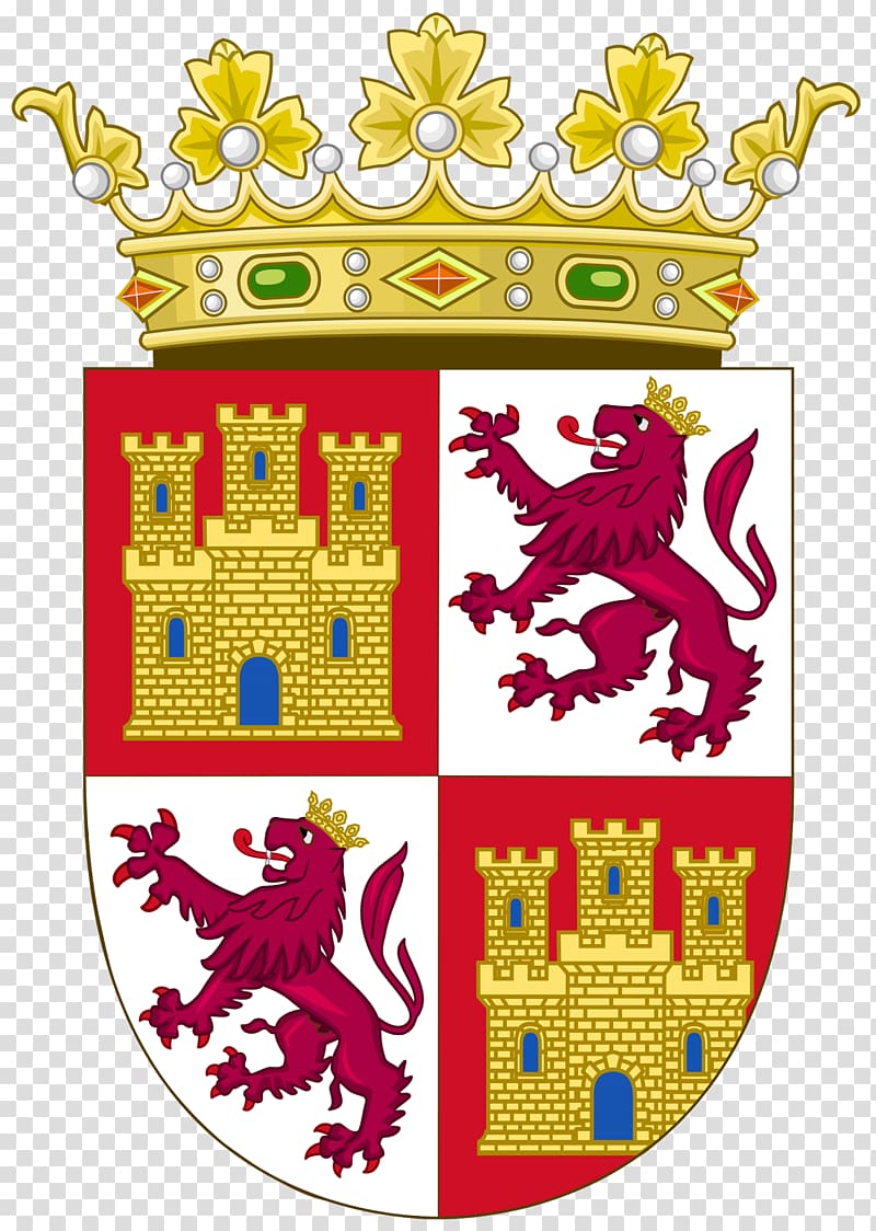 Spain Crown of Castile Crown of Aragon Coat of arms Crest, Castle transparent background PNG clipart