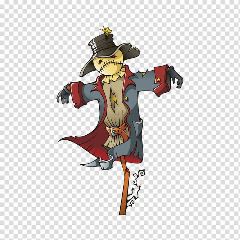 Scarecrow Cartoon illustration Illustration, Horror Scarecrow