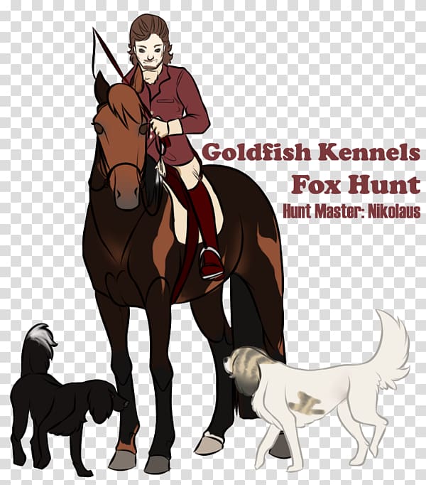 Dog Horse Pack animal Cartoon, Fox Hunting transparent background PNG clipart