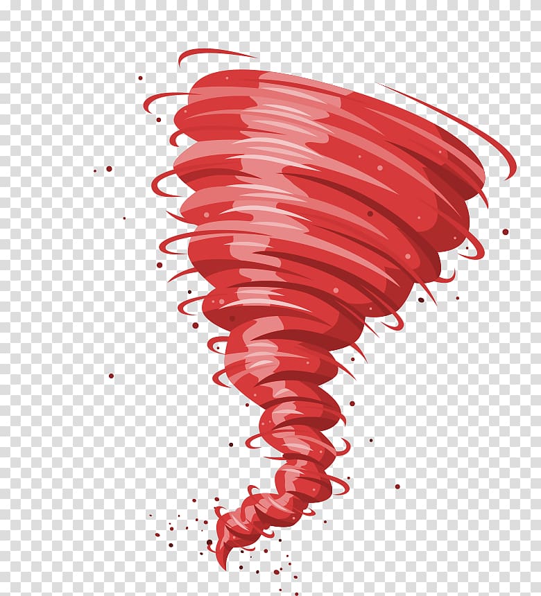 Tornado Cartoon Illustration, Cartoon Red Tornado transparent background PNG clipart