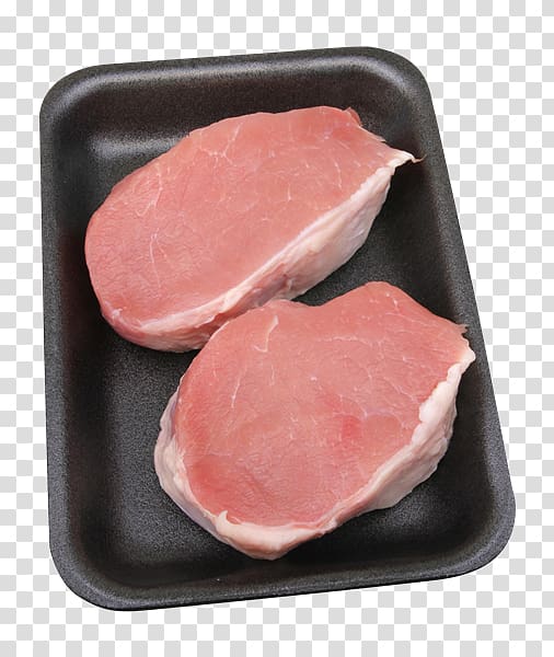 Back bacon Ribs Pork loin Meat, pork cutlet transparent background PNG clipart