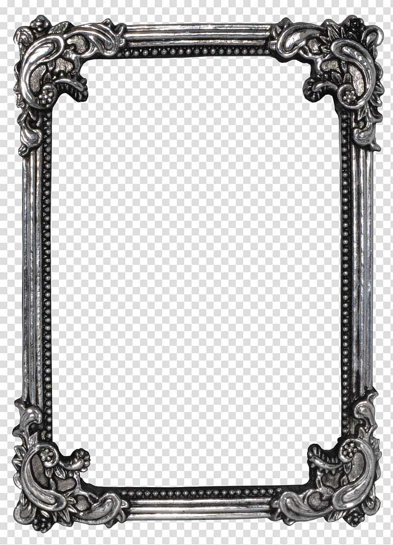 silver-colored frame, Frames Digital frame , antique transparent background PNG clipart