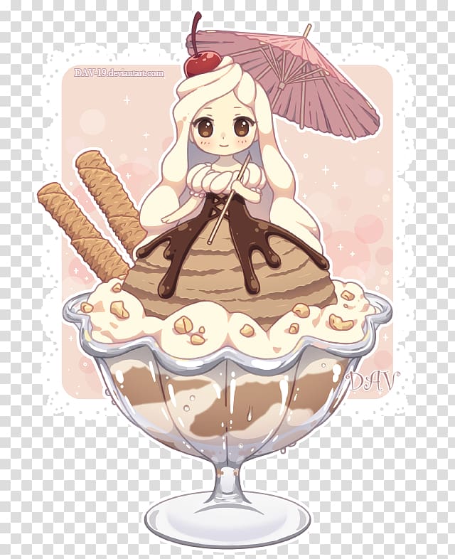 Ice cream Chibi Muffin Food Drawing, Daily Burger transparent background PNG clipart