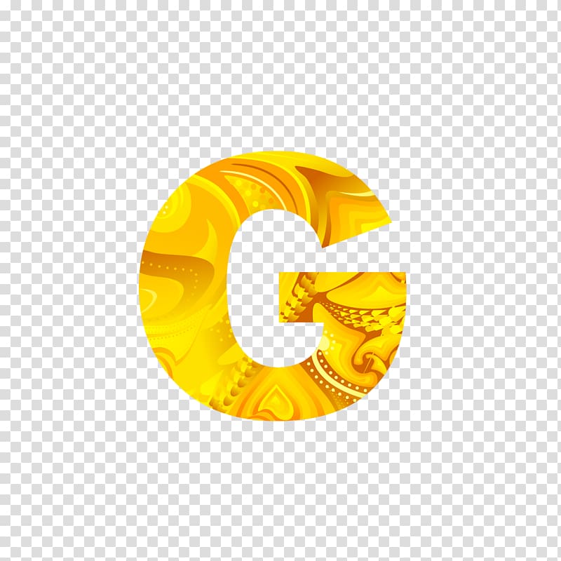 Letter Icon, The golden letters G transparent background PNG clipart