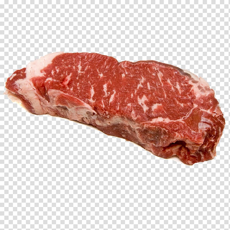 Strip steak Meat Beefsteak, sirloin steak transparent background PNG clipart