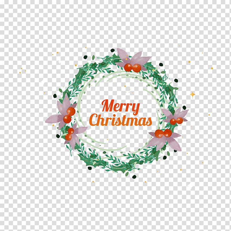 Wreath Christmas Watercolor painting Garland, drawing free transparent background PNG clipart