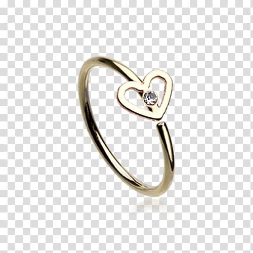 Silver Wedding ring Body Jewellery, nose piercing transparent background PNG clipart