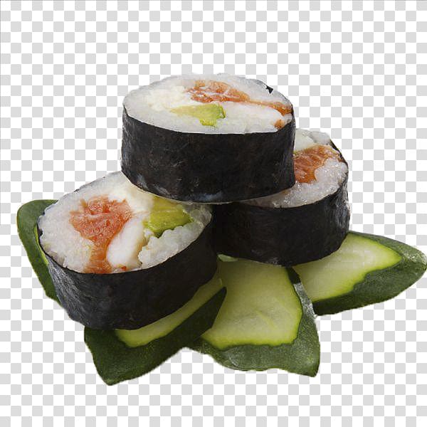 California roll Sushi Gimbap Japanese Cuisine Makizushi, Japanese sushi transparent background PNG clipart
