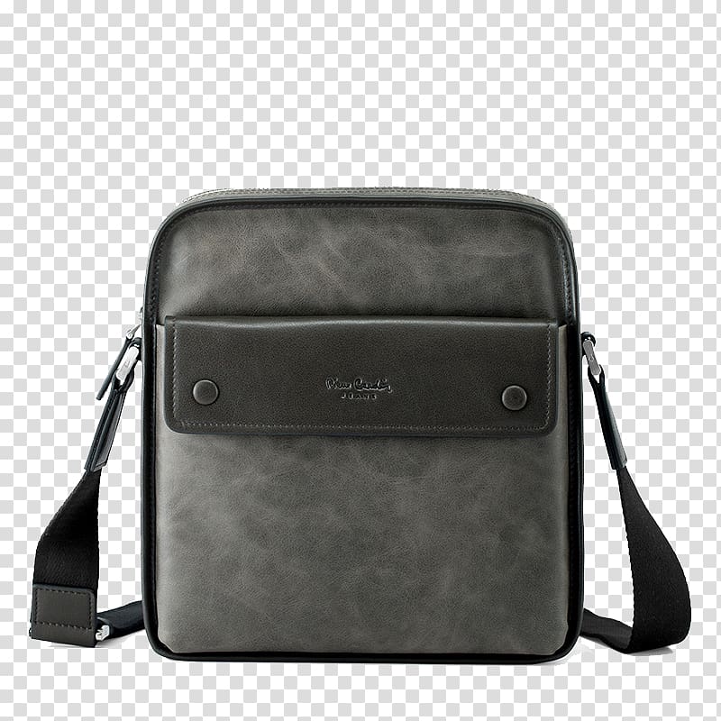 Designer Messenger bag, Pierre Cardin vertical section shoulder bag transparent background PNG clipart
