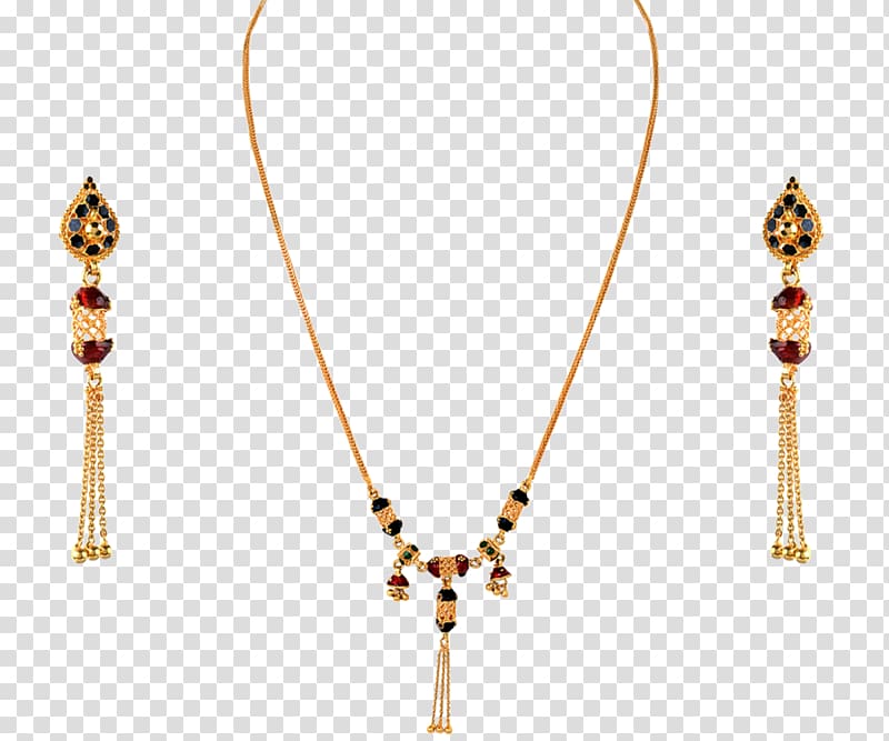 Necklace ORRA Jewellery Earring Gold, indian jewellery transparent background PNG clipart