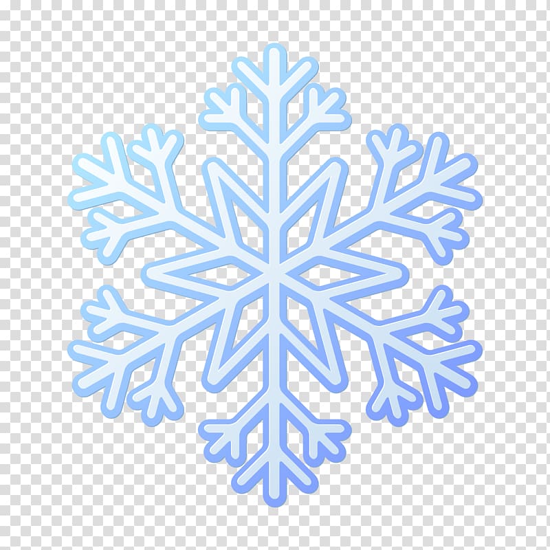 Snowflake Euclidean Blue, Hexagonal single snowflake pattern transparent background PNG clipart