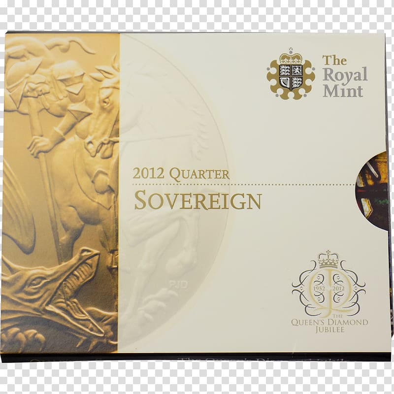 Royal Mint Diamond Jubilee of Elizabeth II Half sovereign Coin, Coin transparent background PNG clipart