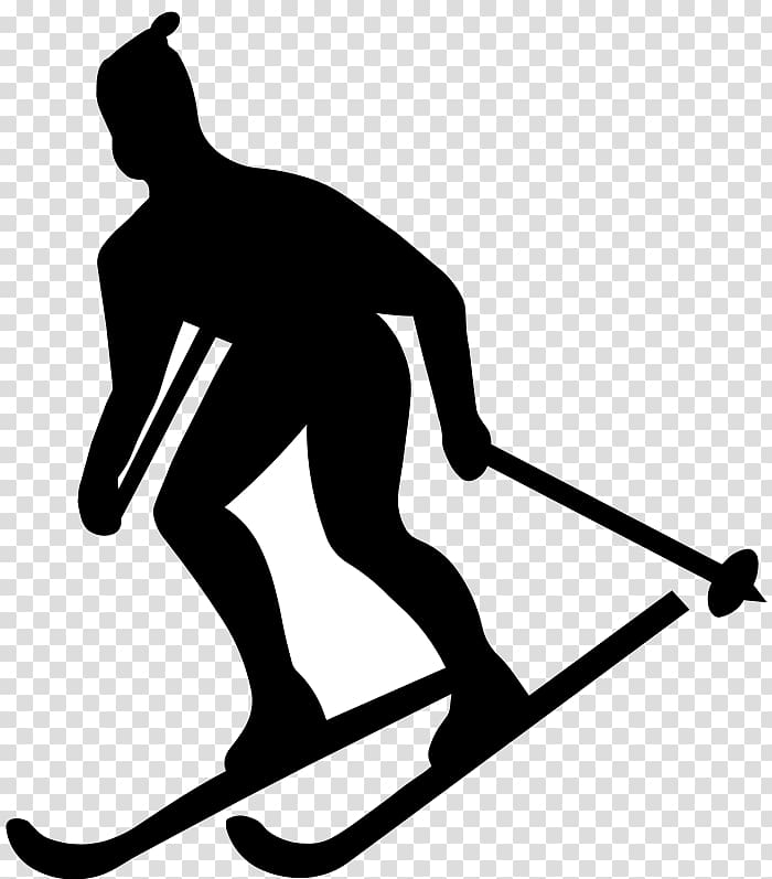 Skiing Silhouette , Skier transparent background PNG clipart