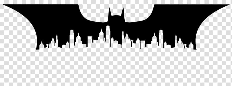 Batman Joker Silhouette Gotham City Skyline, city silhouette transparent background PNG clipart